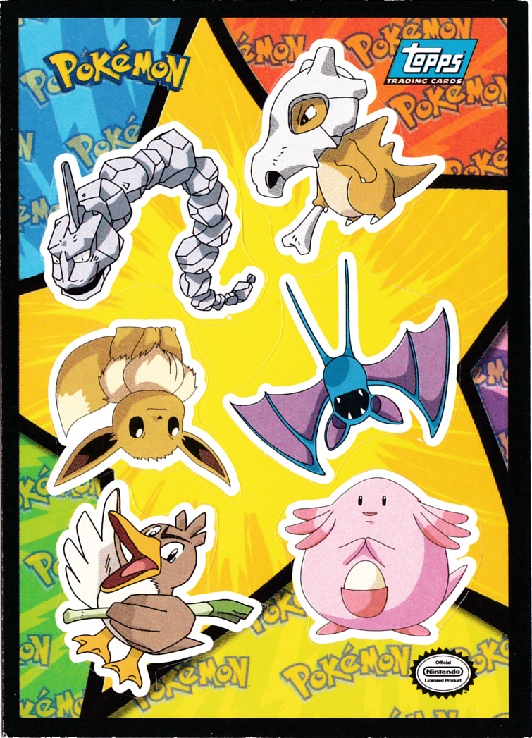 Onix , Cubone , Eevee , Zubat , Farfetch'd , Chansey