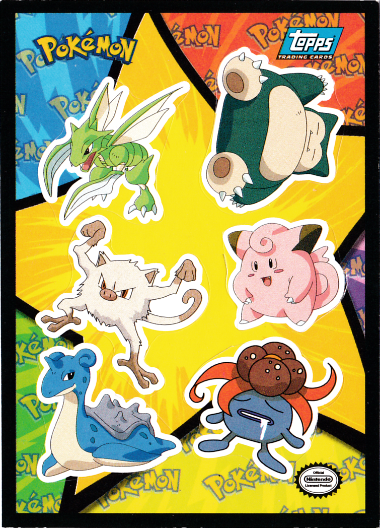 Scyther , Snorlax , Mankey , Clefairy , Lapras , Gloom