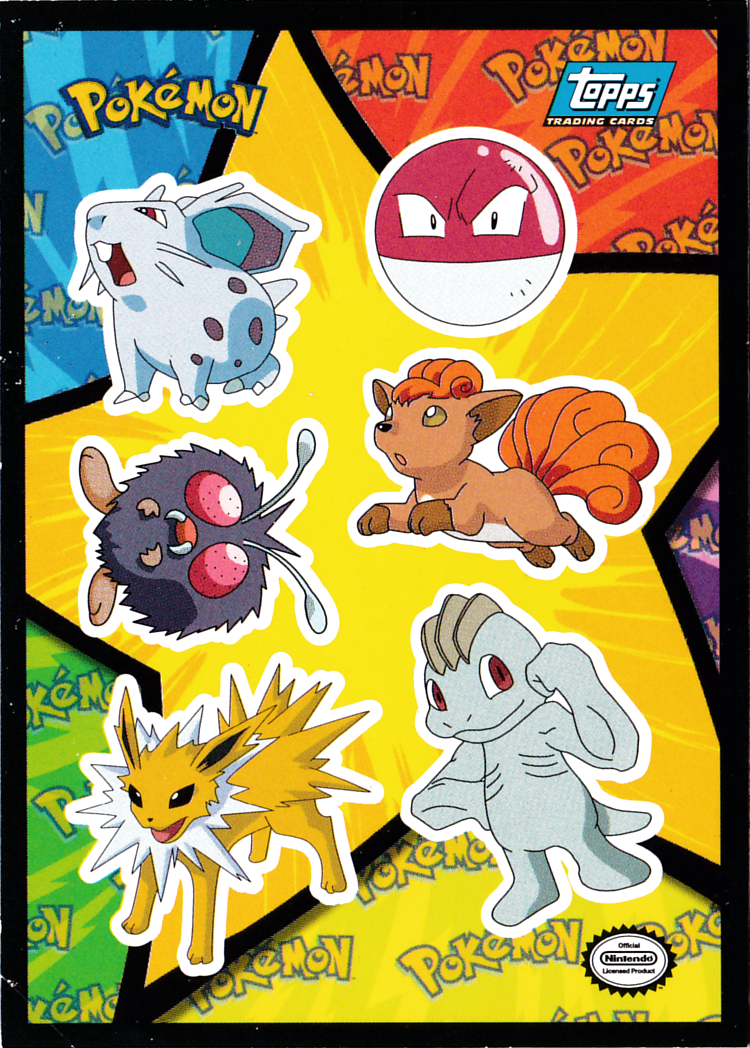 Nidoran♀ , Voltorb , Venonat , Vulpix , Jolteon , Machop