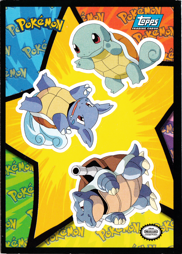 Squirtle , Wartortle , Blastoise