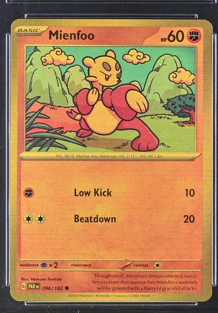 Mienfoo Pokémon card front