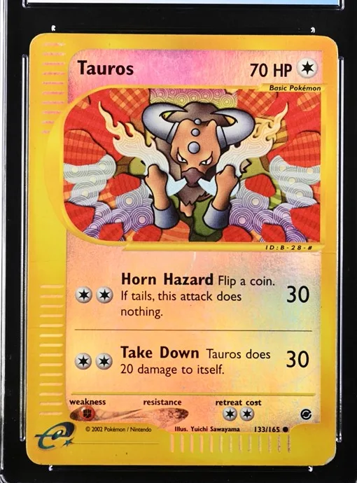 Tauros Pokémon card front
