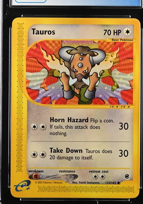 Tauros Pokémon card front