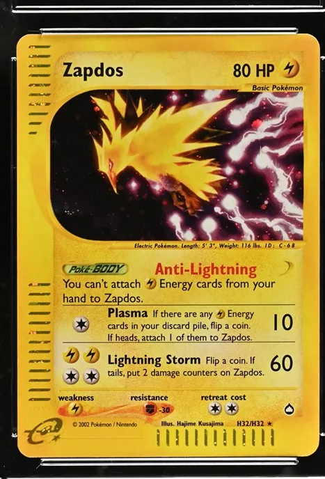 Zapdos Pokémon card front