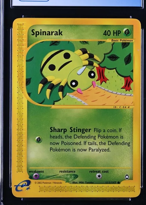 Spinarak Pokémon card front