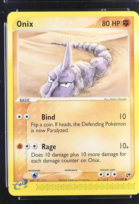 Onix Pokémon card front