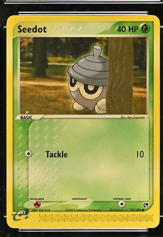 Seedot Pokémon card front