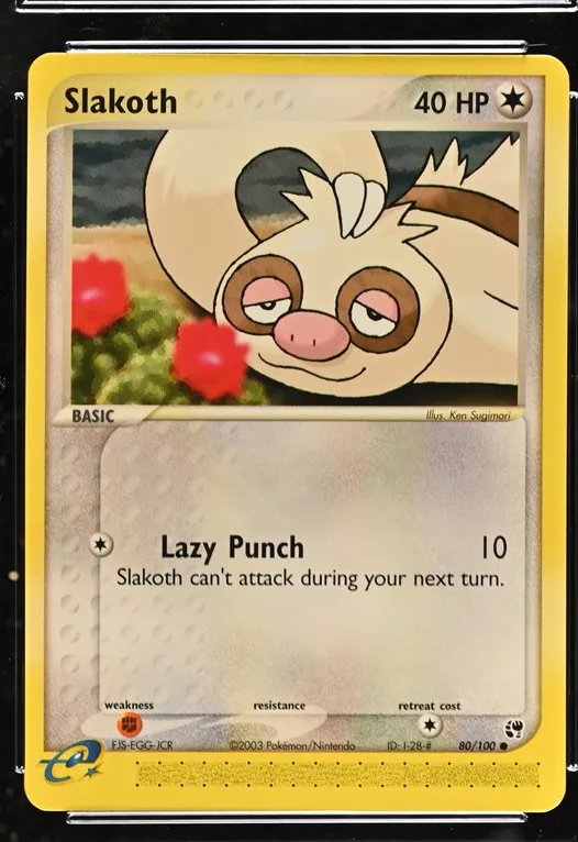 Slakoth Pokémon card front