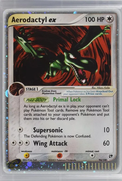 Aerodactyl ex Pokémon card front