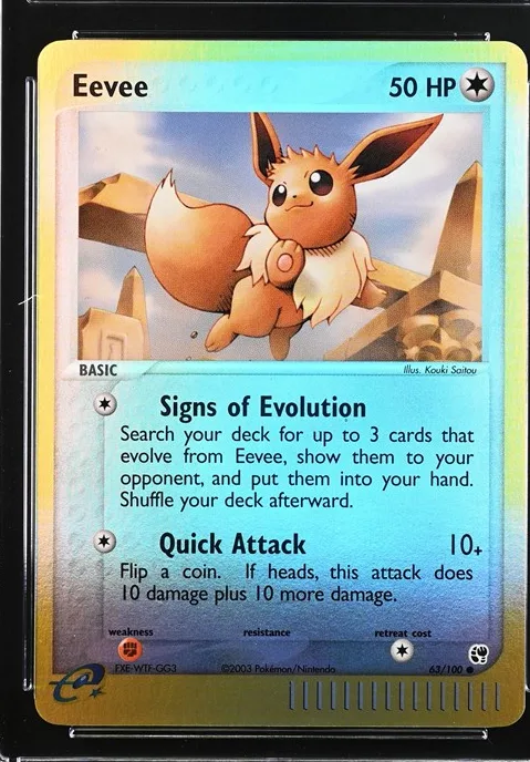 Eevee Pokémon card front