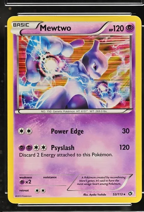 Mewtwo Pokémon card front