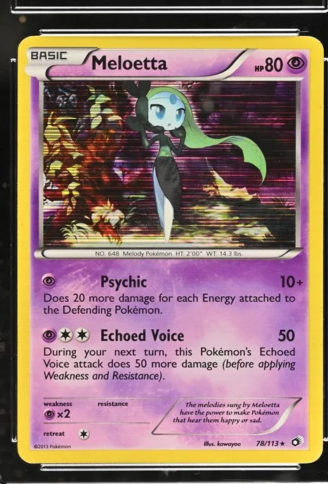 Meloetta Pokémon card front