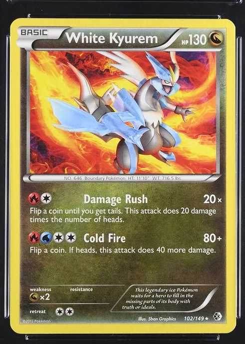 White Kyurem Pokémon card front