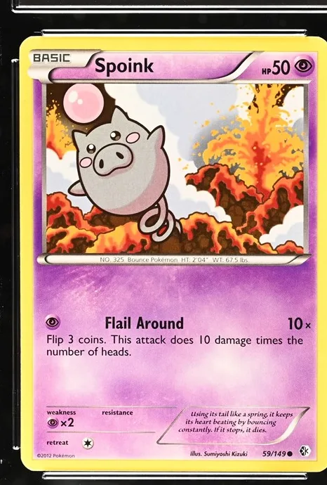 Spoink Pokémon card front