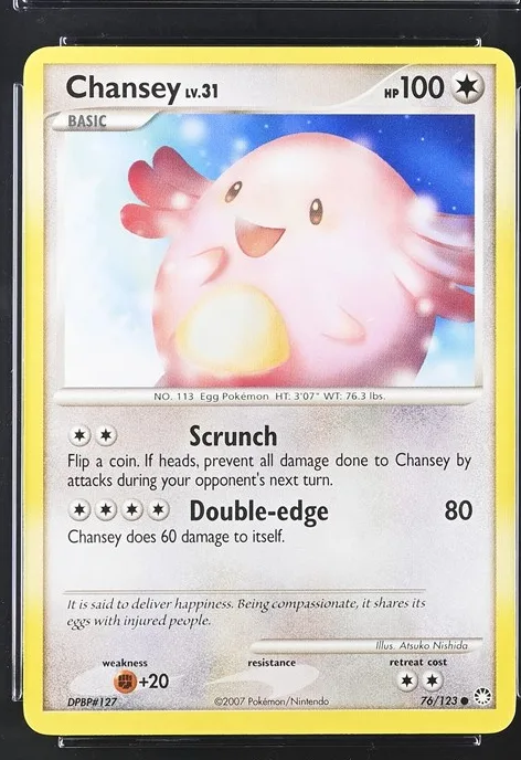Chansey Pokémon card front