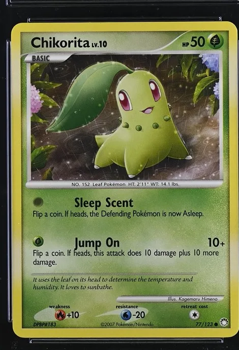 Chikorita Pokémon card front