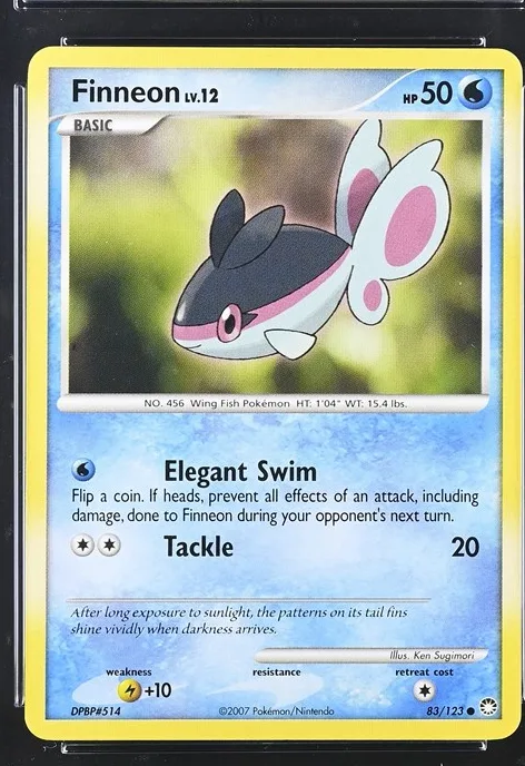 Finneon Pokémon card front