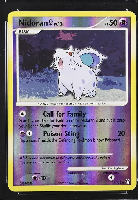 Nidoran ♀ Pokémon card front