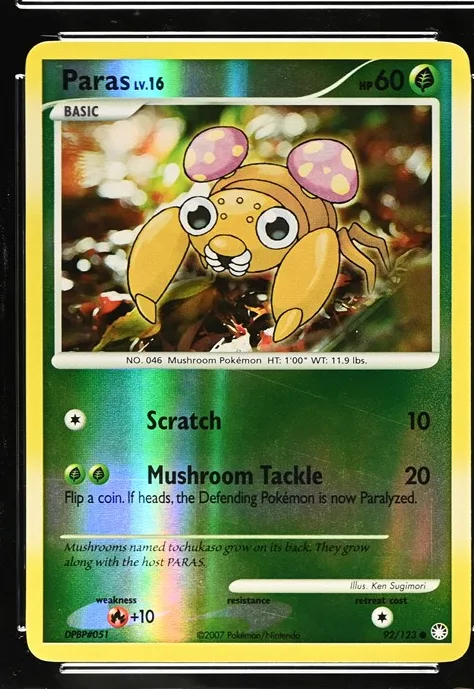 Paras Pokémon card front
