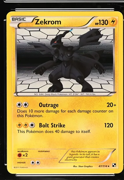 Zekrom Pokémon card front