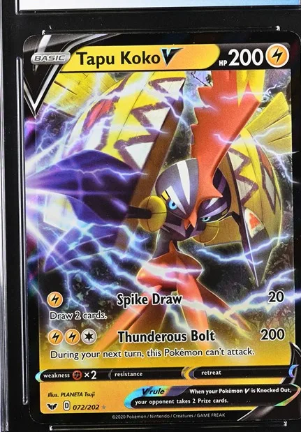 Tapu Koko V Pokémon card front