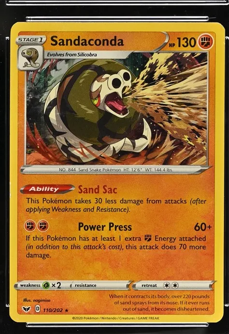 Sandaconda Pokémon card front