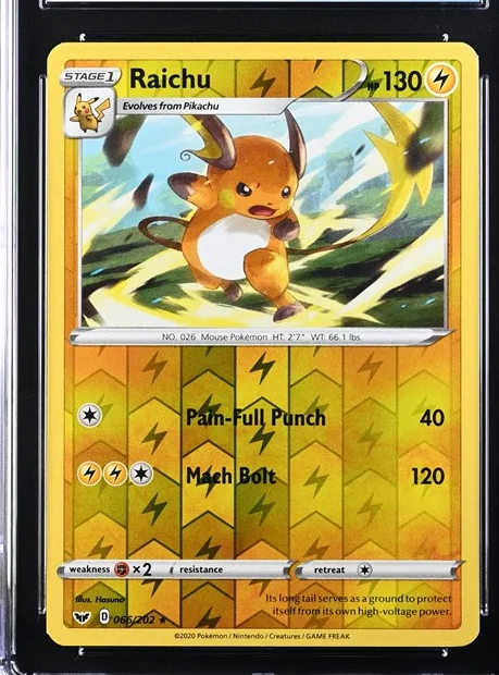 Raichu Pokémon card front