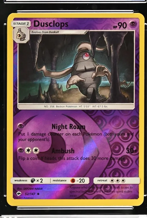 Dusclops Pokémon card front