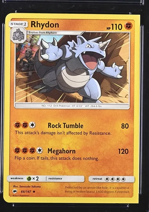 Rhydon Pokémon card front