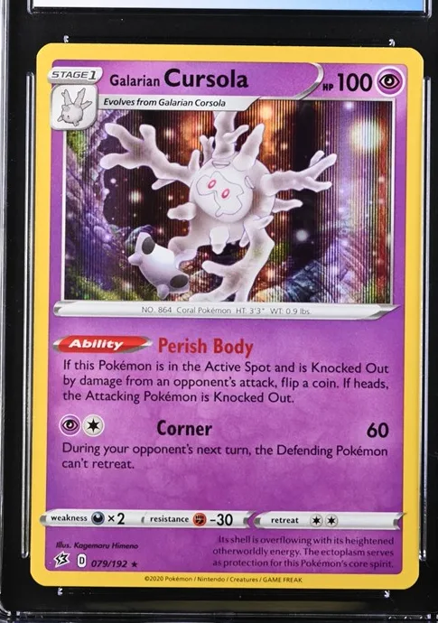 Galarian Cursola Pokémon card front
