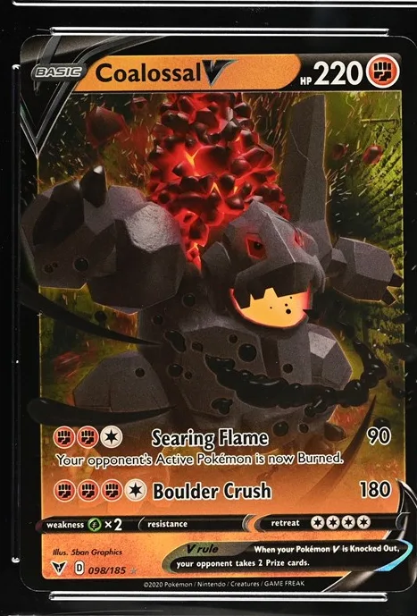 Coalossal V Pokémon card front