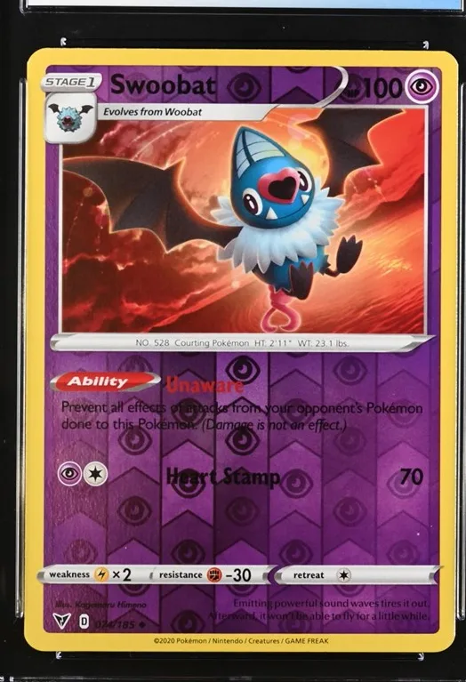 Swoobat Pokémon card front