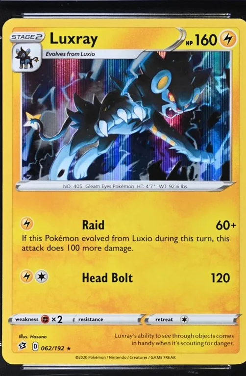 Luxray Pokémon card front