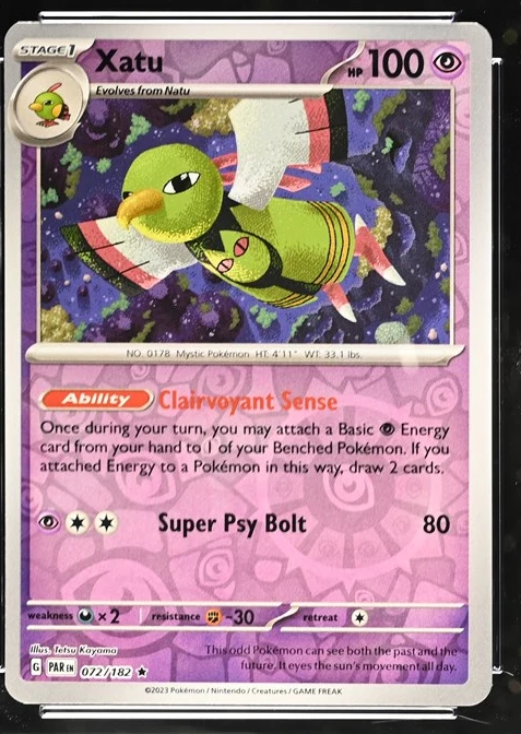 Xatu Pokémon card front