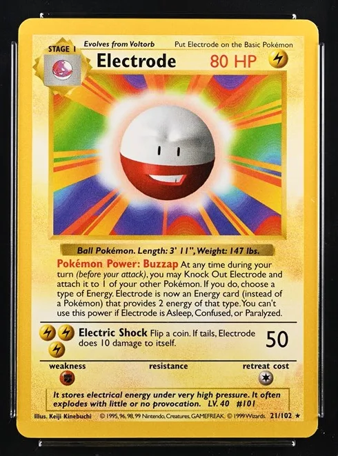 Electrode Pokémon card front