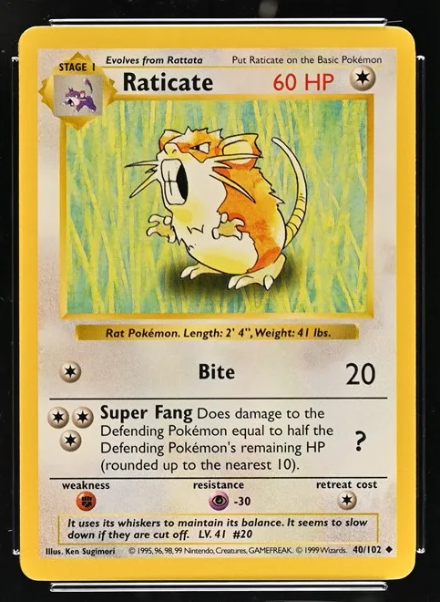 Raticate Pokémon card front