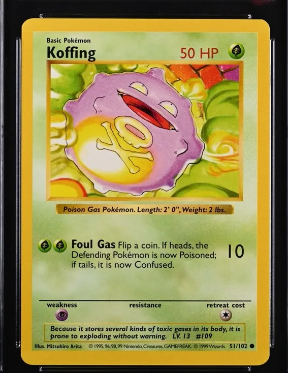 Koffing Pokémon card front