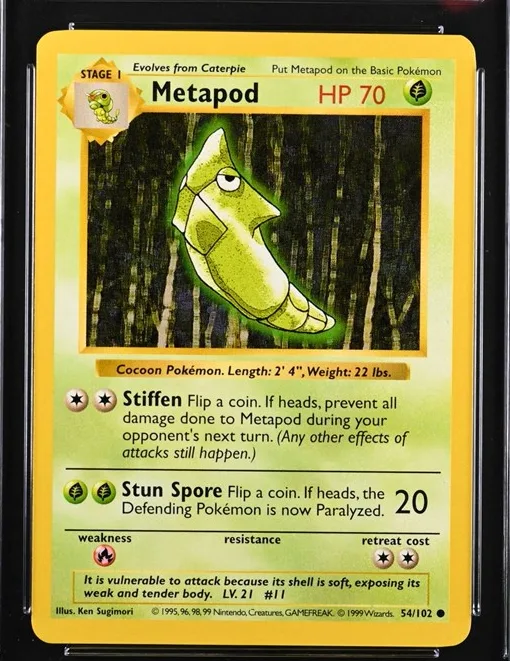 Metapod Pokémon card front
