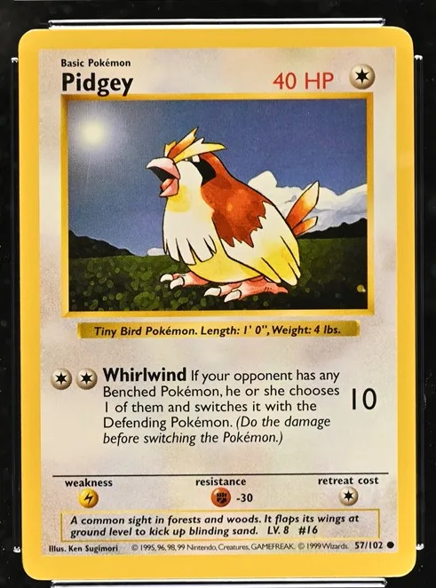 Pidgey Pokémon card front