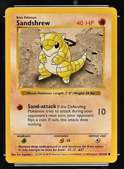 Sandshrew Pokémon card front