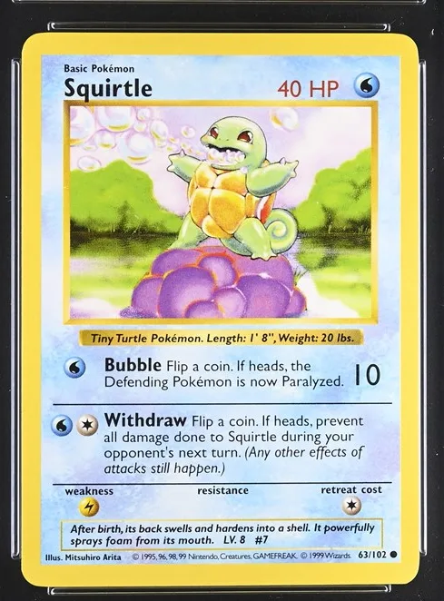 Squirtle Pokémon card front