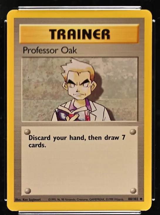 Professor Oak Pokémon card front