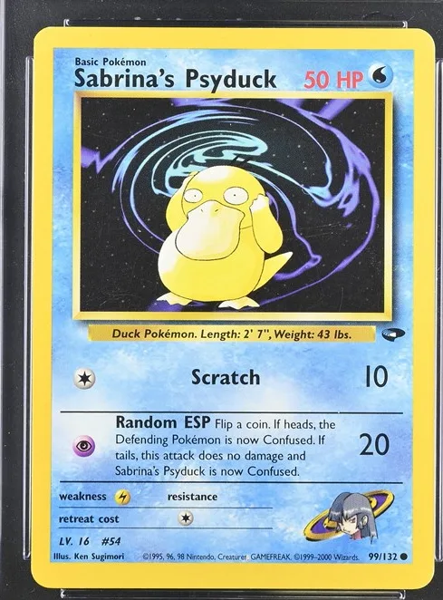 Sabrina's Psyduck Pokémon card front