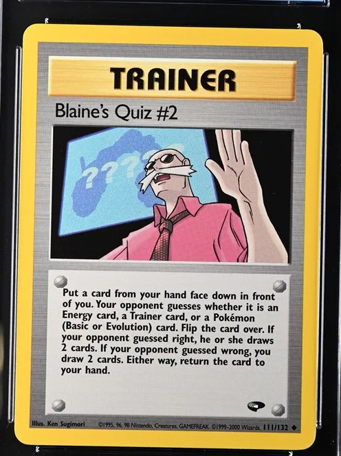 Blaine's Quiz #2 Pokémon card front