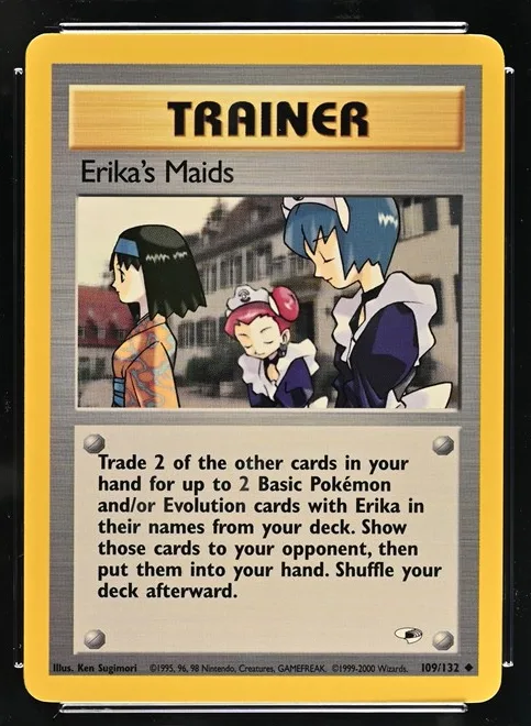 Erika's Maids Pokémon card front