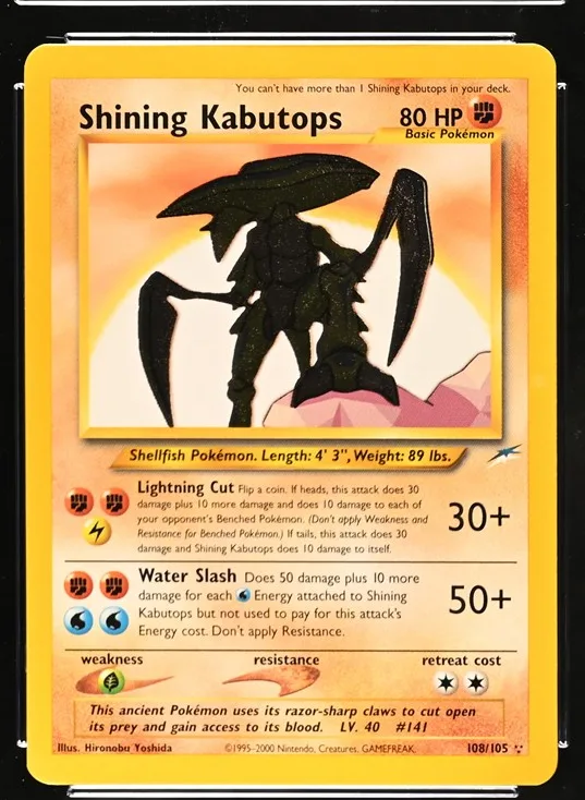 Shining Kabutops Pokémon card front