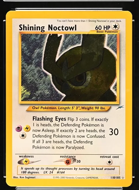 Shining Noctowl Pokémon card front