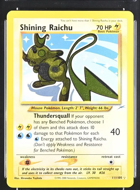 Shining Raichu Pokémon card front