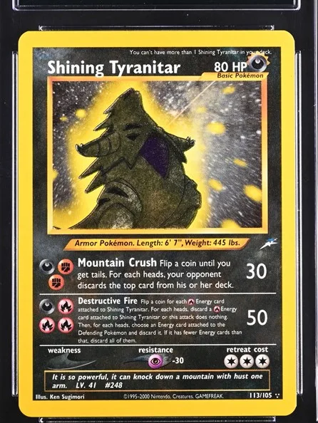 Shining Tyranitar Pokémon card front