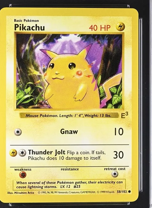 Pikachu Pokémon card front